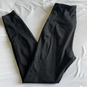 Black leggings with mesh detail